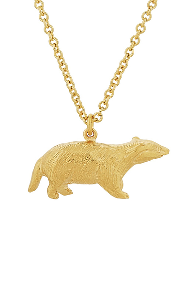 Ladies Alex Monroe Foraging Badger Necklace