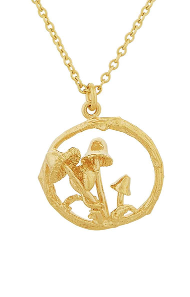Alex Monroe Mushroom Patch Loop Necklace