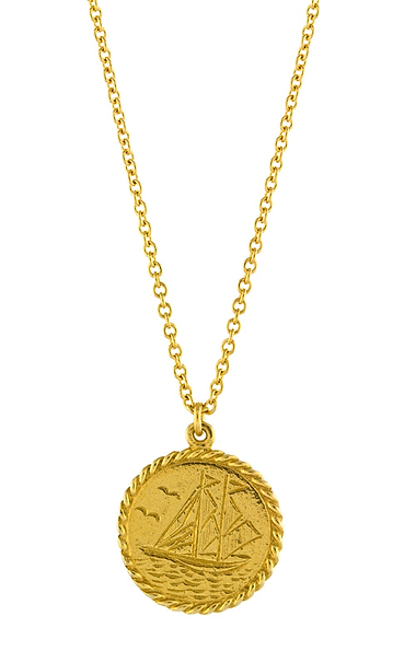 Ladies Alex Monroe Nautical Coin Necklace