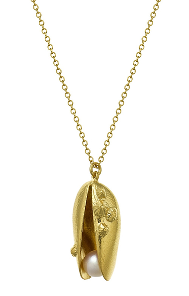 Ladies Alex Monroe Mussel & Pearl Necklace
