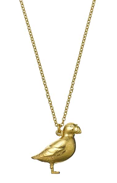 Ladies Alex Monroe Puffin Necklace