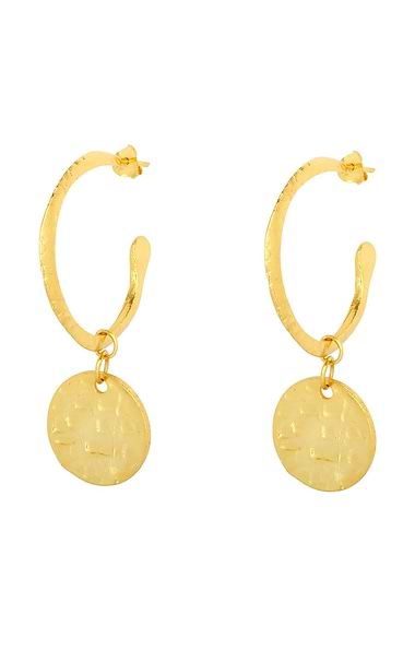 Esmeralda Gold Hoop Coin Earrings
