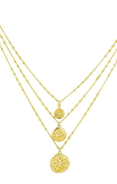 Roma Gold Coin Layer Necklace