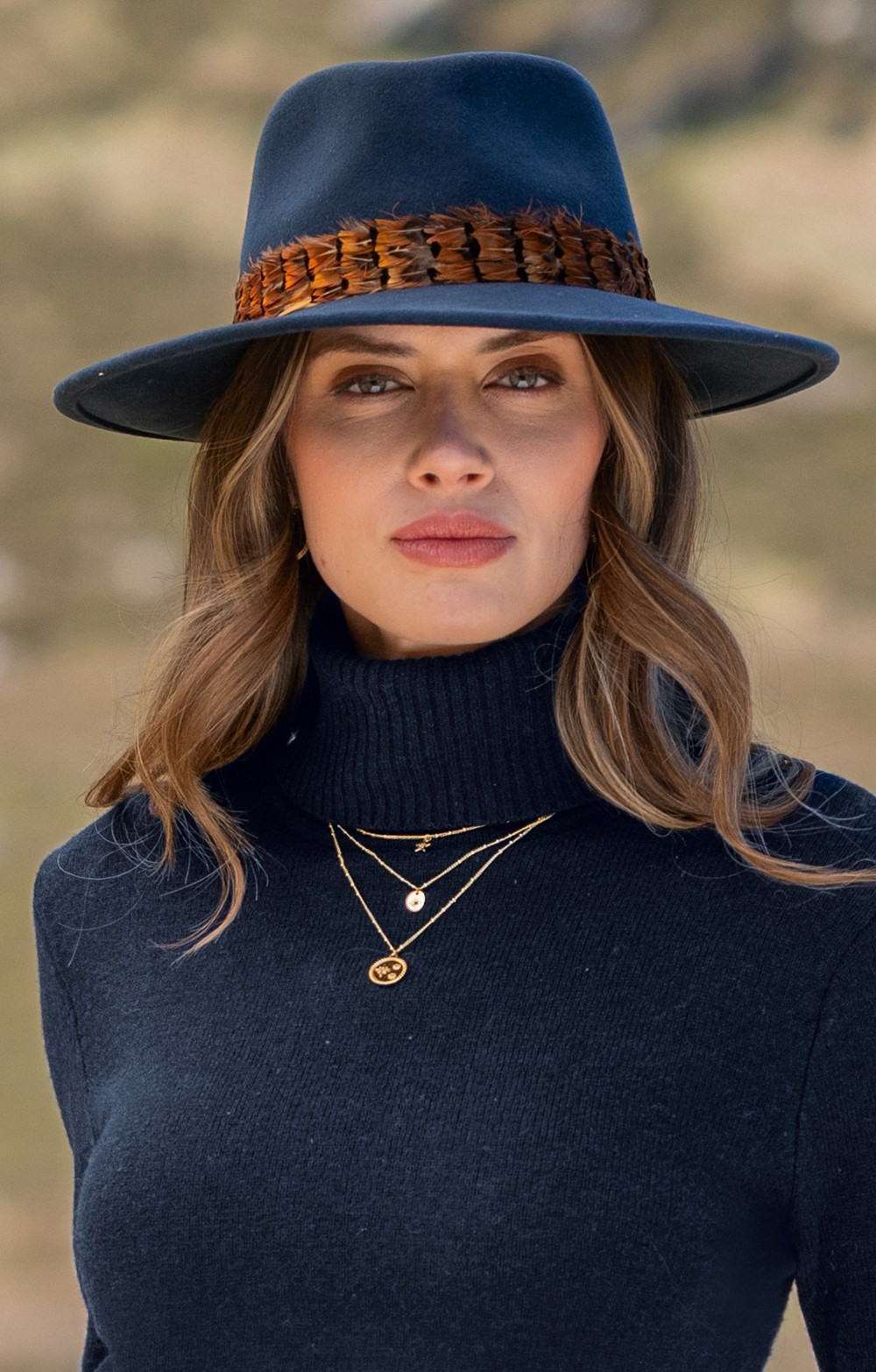 Ladies Ashiana London Gold Plated Nova Layered Pendant Necklace