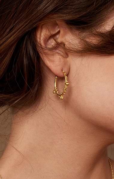 Ashiana London Allegra Gold Hoop Earrings