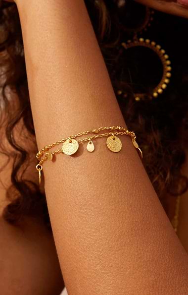 Ashiana London Athens Gold Coin Bracelet