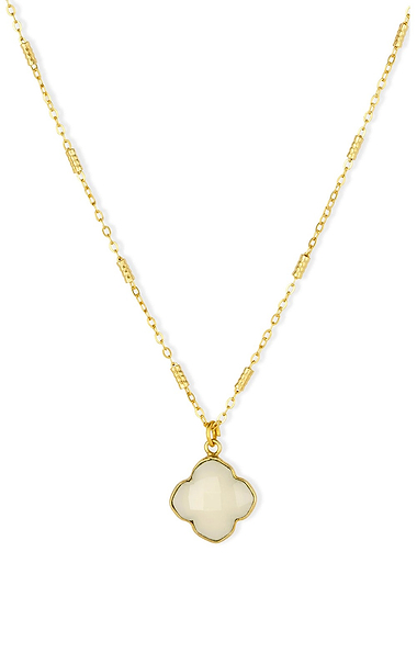 Ashiana London Chalcedony Clover Necklace