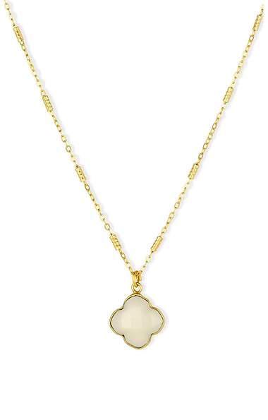 Ashiana London Chalcedony Clover Necklace