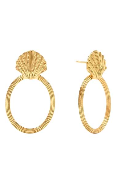 Julie Vos Sanibel Shell Doorknocker Earrings
