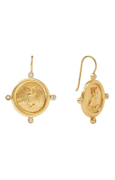 Julie Vos Bee Cameo Earrings