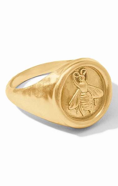 Ladies Julie Vos Bee Signet Ring