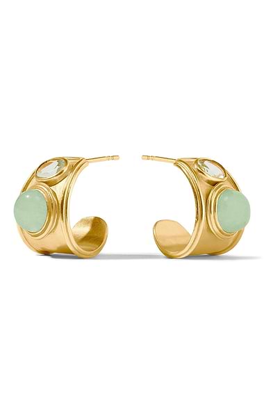 Julie Vos Portofino Stone Hoop Earrings