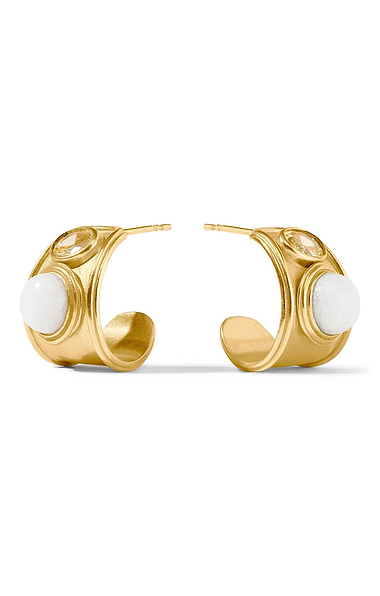 Julie Vos Portofino Stone Hoop Earrings