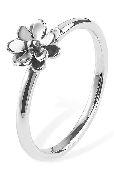 Ladies Heart & Flowers Ring