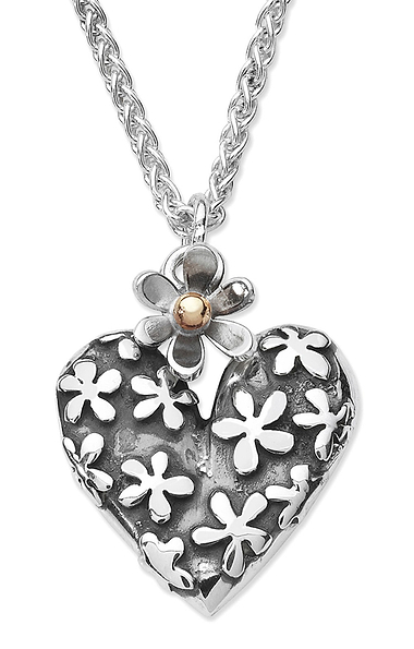 Ladies Hearts & Flowers Necklace