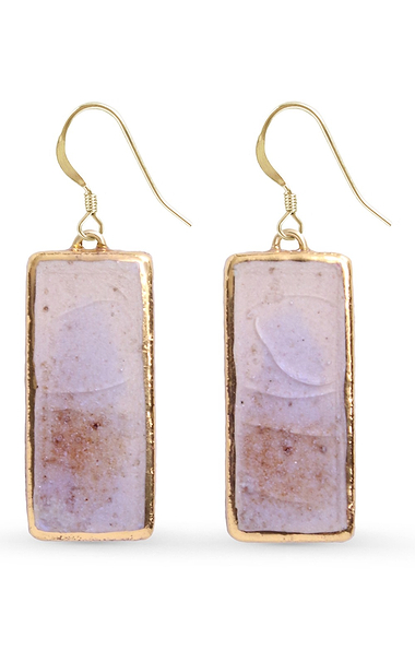 Ladies Handmade Rectangular Drop Earrings