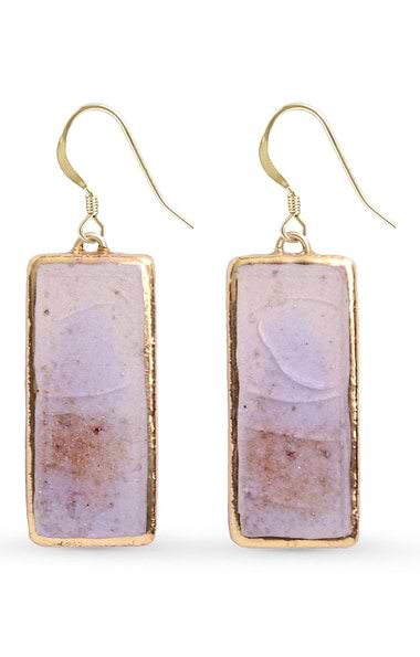Ladies Handmade Rectangular Drop Earrings