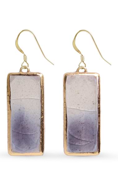 Ladies Handmade Rectangular Drop Earrings