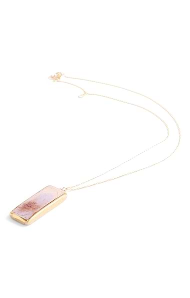 Ladies Handmade Rectangular Pendant Necklace
