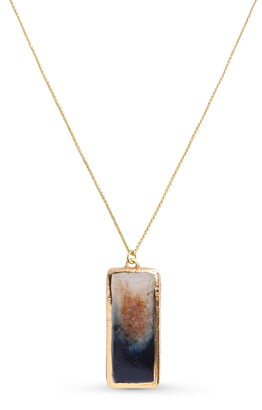 Ladies Handmade Rectangular Pendant Necklace
