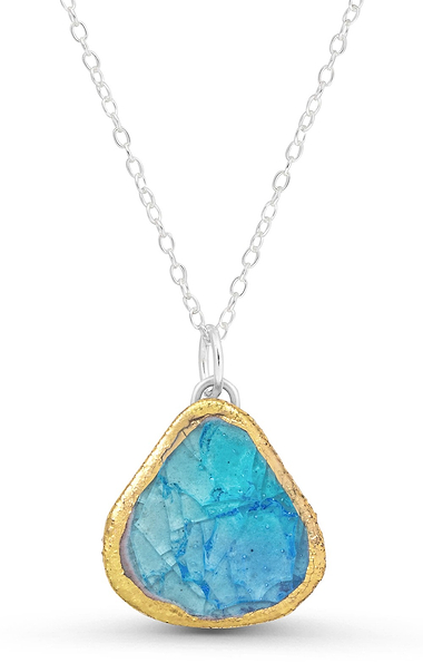 Ladies Handmade Coastal Teardrop Necklace