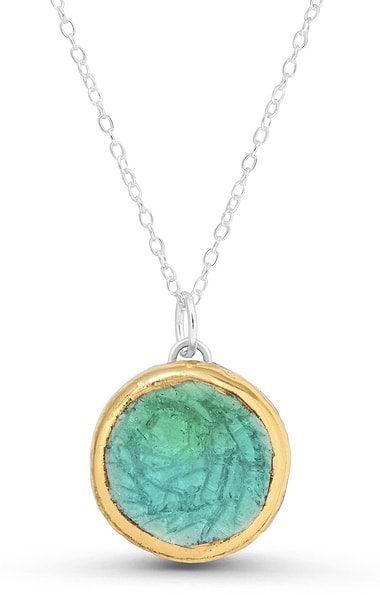 Ladies Handmade Coastal Large Round Pendant