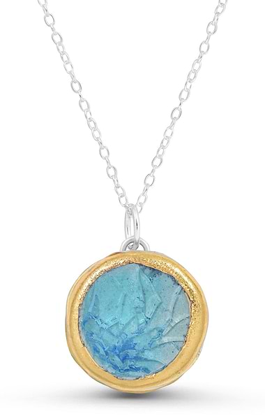 Ladies Handmade Coastal Large Round Pendant