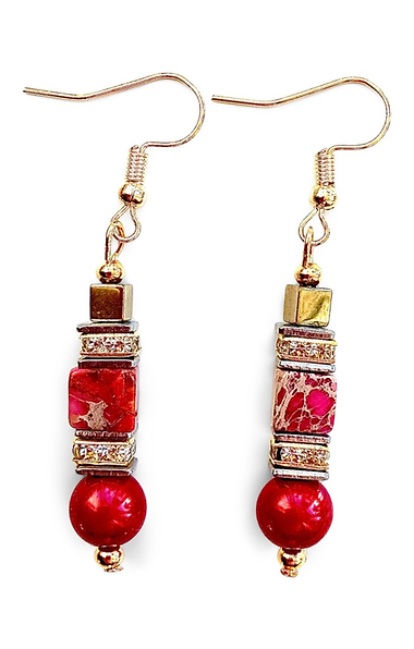 Regalite and Hematite Earrings