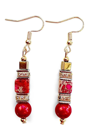Regalite and Hematite Earrings