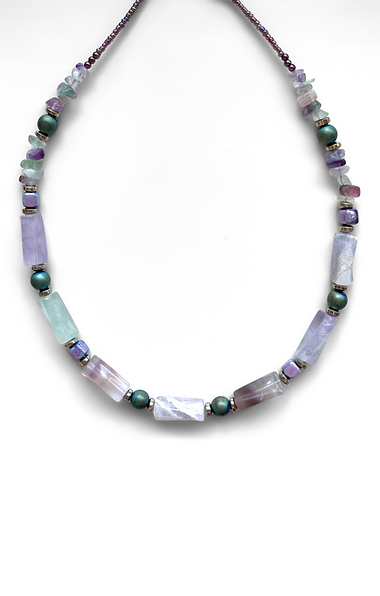 Fluorite and Hematite Necklace
