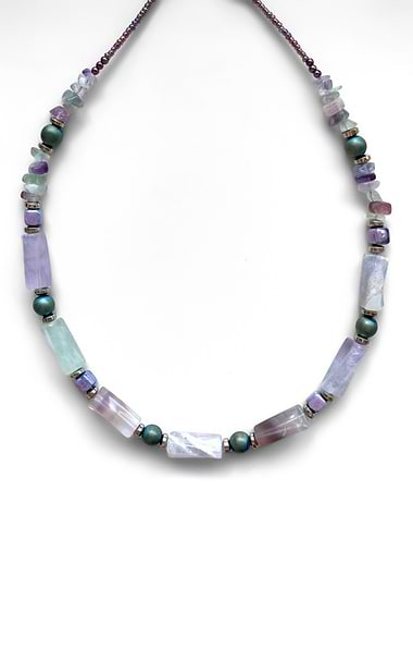 Fluorite and Hematite Necklace