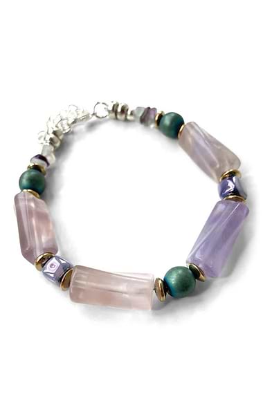Fluorite and Hematite Bracelet