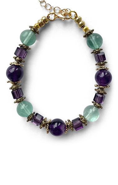 Ladies Vintage-Look Gemstone Bracelet