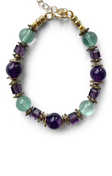 Ladies Vintage-Look Gemstone Bracelet