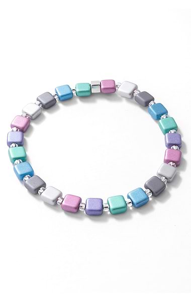 Pastel Glass Bead Bracelet