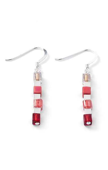 Carrie Elspeth Miyuki Glass Cube Earrings