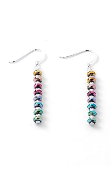 Ombre Haematite Gemstone Drop Earrings