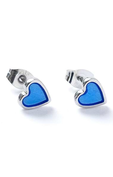 Carrie Elspeth Heart Enamel Stud Earrings