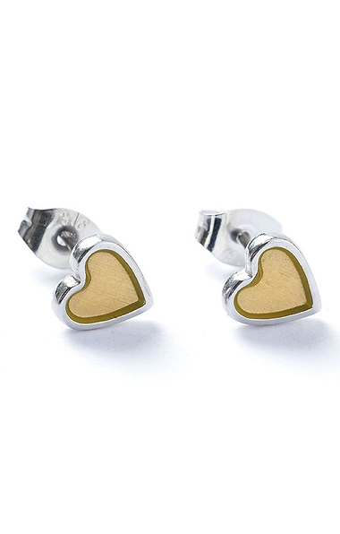 Carrie Elspeth Heart Enamel Stud Earrings