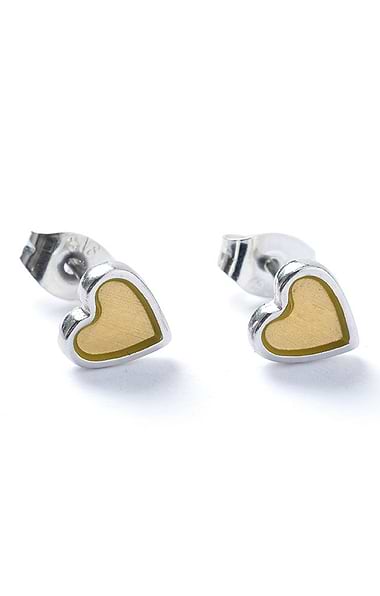 Carrie Elspeth Heart Enamel Stud Earrings