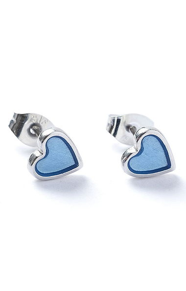 Carrie Elspeth Heart Enamel Stud Earrings