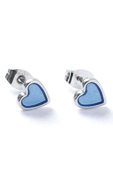 Carrie Elspeth Heart Enamel Stud Earrings