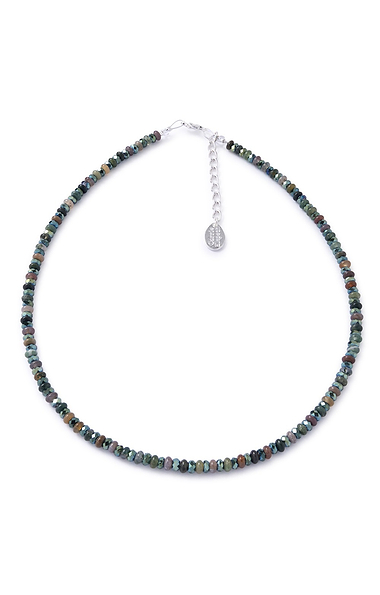 Ladies Carrie Elspeth Moss Agate Necklace