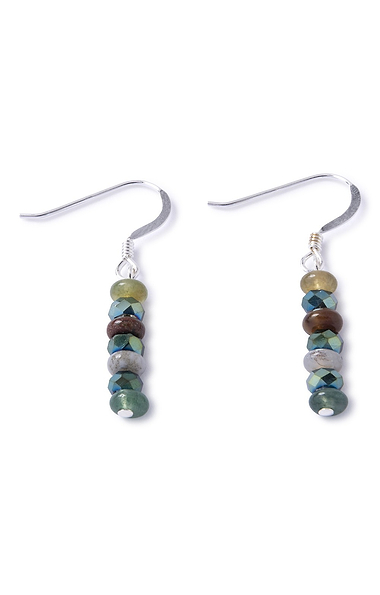 Ladies Carrie Elspeth Moss Agate Earrings