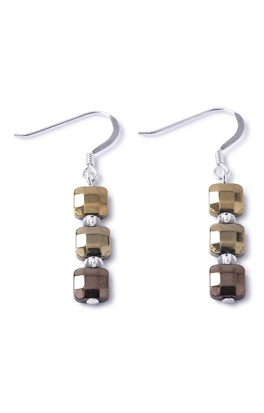 Ladies Carrie Elspeth Cubic Haematite Earrings