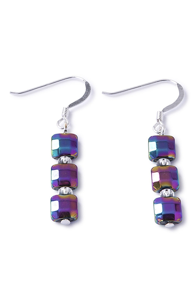 Ladies Carrie Elspeth Cubic Haematite Earrings