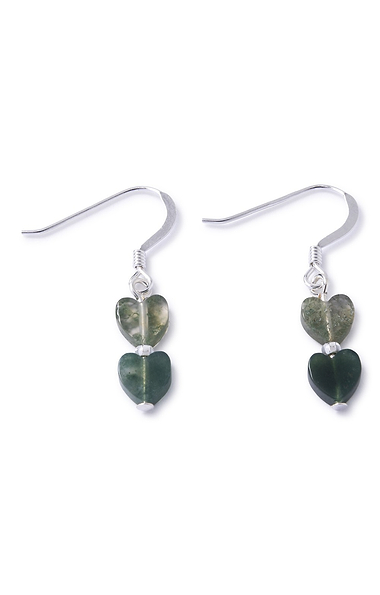 Ladies Carrie Elspeth Gemstone Hearts Earrings