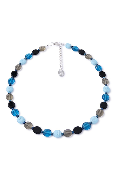 Ladies Carrie Elspeth Blue Glass Necklace