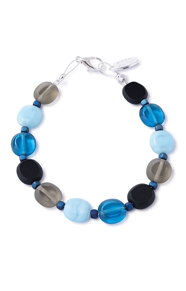 Ladies Carrie Elspeth Blue Glass Bracelet