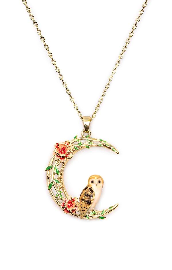 Bill Skinner Owl on the Moon Necklace